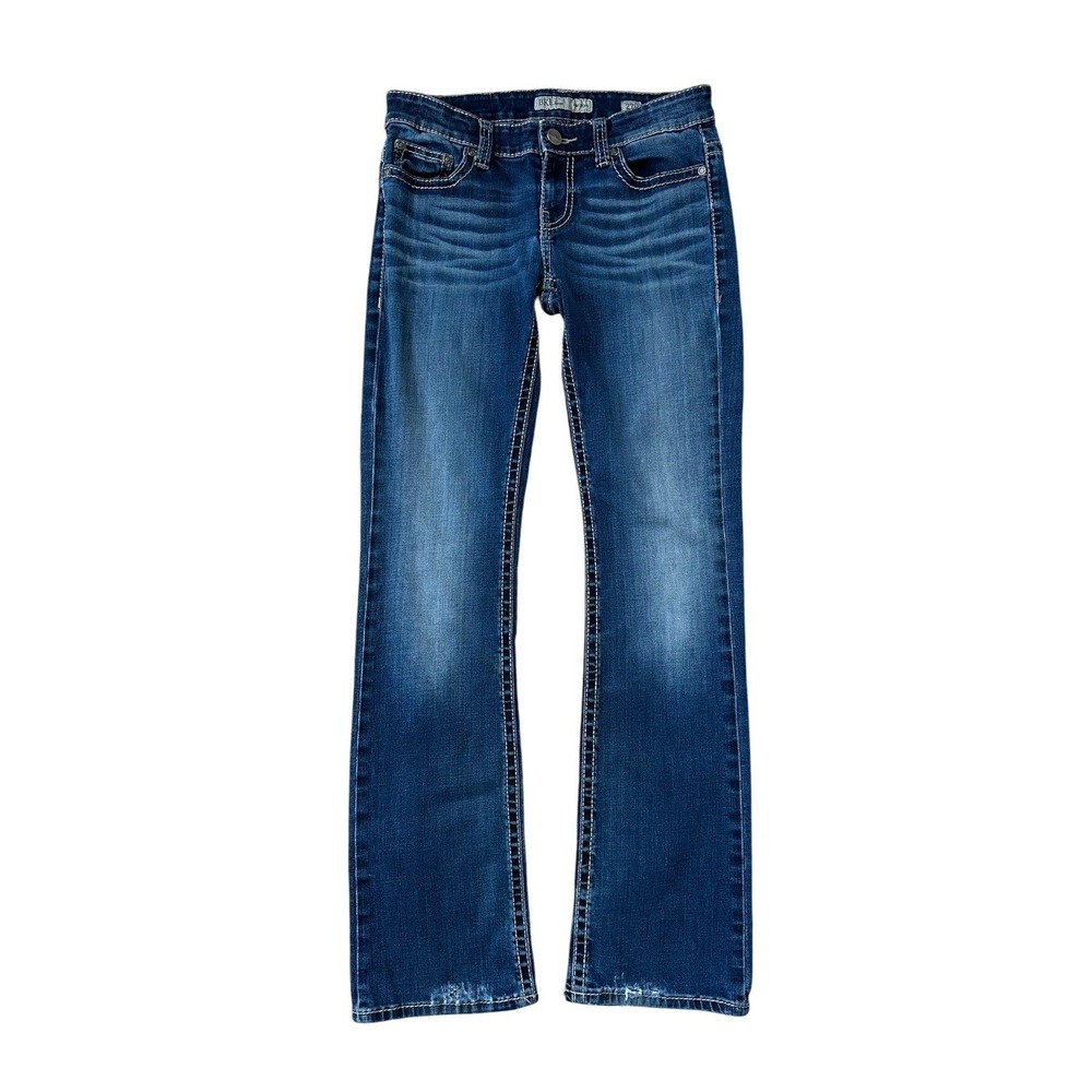 BKE Payton Bootcut Jeans Women 27R Blue Medium Wash Stretch Denim ABK1533